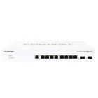 FS-108E-POE Fortinet Layer 2 FortiGate switch controller compatible PoE+ switch with 8 x GE RJ45 ports, 2 x GE SFP, Fanless with automatic Max 65W POE output limit