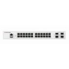 FS-124F Fortinet FortiSwitch-124F is a performance/price competitive switch with 24x GE port + 4x SFP+ port + 1x RJ45 console. Fanless design.