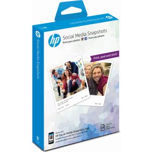 W2G60A HP Social Media Snapshots Removable Sticky -25 sht/10 x 13 cm photo paper White Semi-gloss