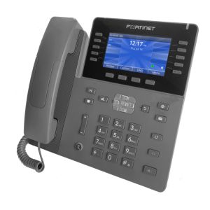 FON-480 Fortinet FortiFone High end IP Phone with 4.3" color screen, 45 programmable keys, built-in Bluetooth, PoE and 10/100/1000 LAN and PC connections.