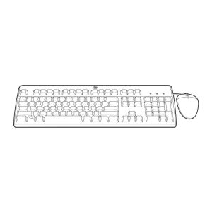 Hewlett Packard Enterprise 631348-B21 keyboard Mouse included USB QWERTY Spanish Black