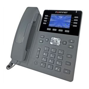 FON-380 Fortinet FortiFone Mid range IP Phone with 3.5"color screen, 28 programmable keys, PoE and 10/100/1000 LAN and PC connections.
